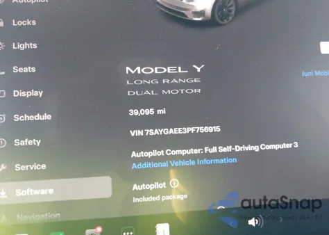 2023 Tesla Model Y Awd/Long Range Dual Motor All-Wheel Drive из США, поврежденный, VIN 7SAYGAEE3PF756915